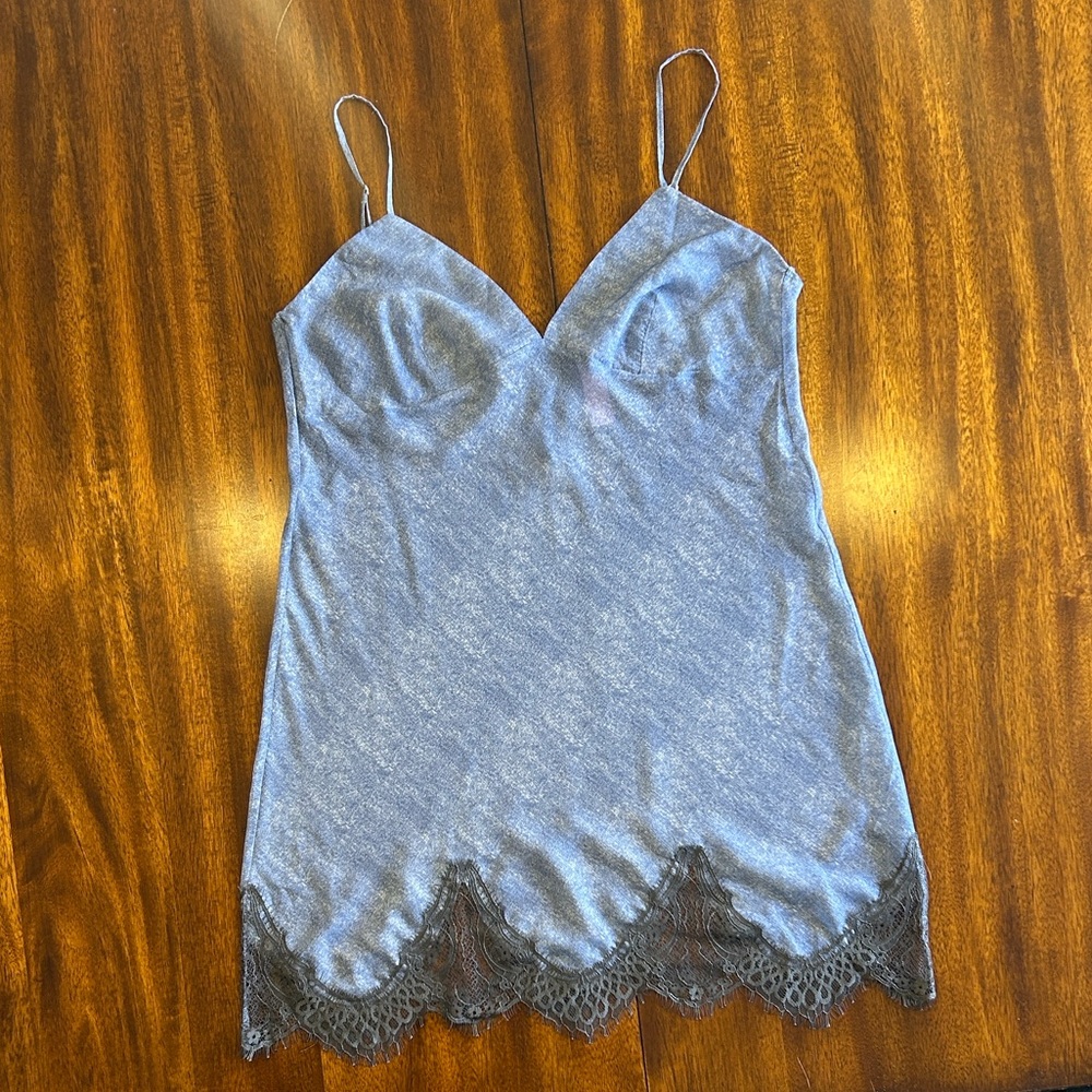Savage X Fenty Sheer Lace Trim Babydoll Slip Dress - Size M